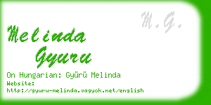 melinda gyuru business card